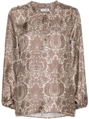 Manzoni 24 graphic-print silk blouse - Brown