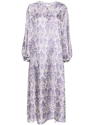 Manzoni 24 graphic-print silk shirtdress - Purple
