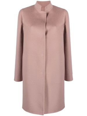 Manzoni 24 stand-up collar mid-length coat - Pink