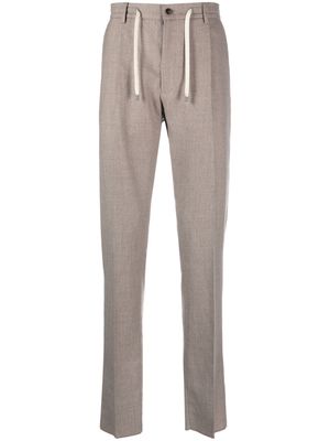 Manzoni 24 wool straight-leg trousers - Brown