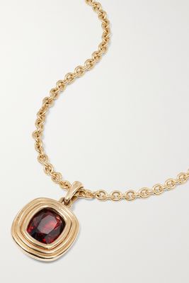 MAOR - Equinox Small 18-karat Gold Garnet Necklace - one size