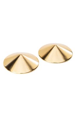Mapale Goldtone Plate Nipple Covers in As Shown