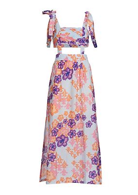 Mar Floral Cut-Out Maxi Dress