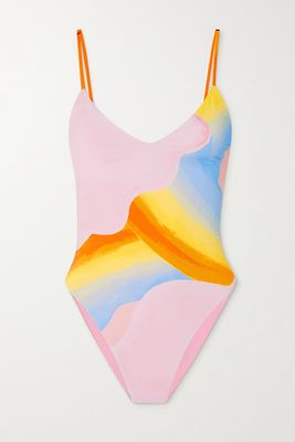 Mara Hoffman - Chrishell Printed Recycled Swimsuit - Pink