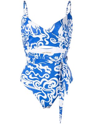 Mara Hoffman Isolde floral-print swimsuit - Blue