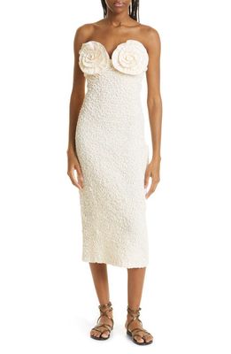 Mara Hoffman Mona Organic Cotton Strapless Dress in Cream