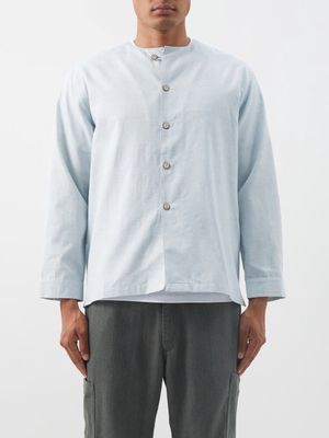 Marané - Mari Slubbed Cotton-blend Poplin Shirt - Mens - Light Blue
