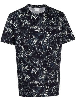 MARANT abstract-pattern cotton T-shirt - Blue
