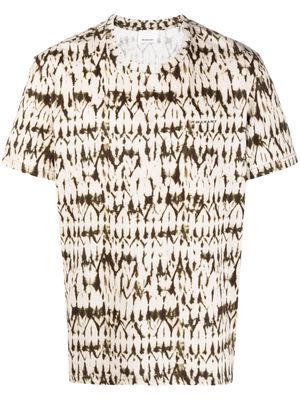 MARANT abstract-print organic cotton T-shirt - Neutrals