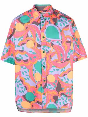 MARANT abstract-print short-sleeve shirt - Purple