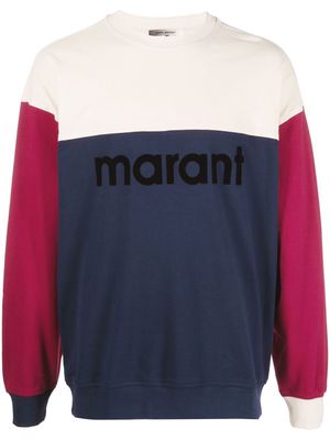MARANT Aftone logo-print long-sleeve sweatshirt - Blue
