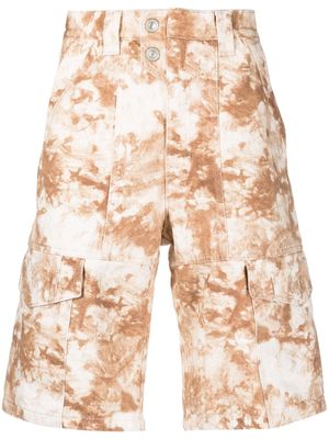 MARANT bleached-effect cargo shorts - Brown