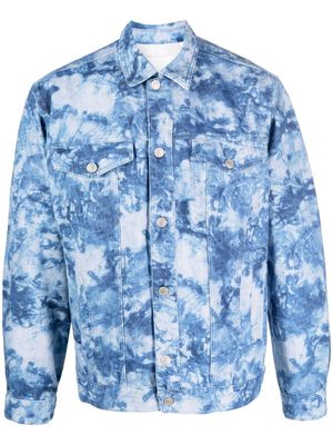 MARANT camouflage-print denim jacket - Blue