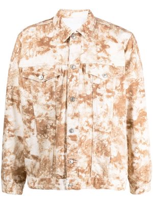 MARANT camouflage-print denim jacket - Neutrals