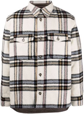 MARANT check-pattern shirt jacket - Neutrals