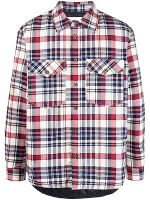 MARANT check-print two-pocket shirt jacket - Blue