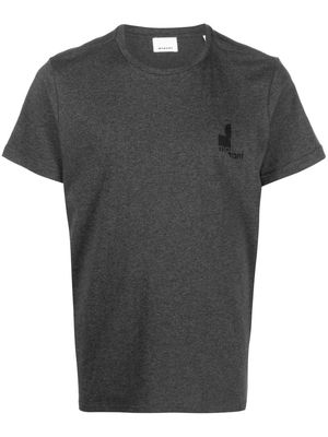 MARANT chest logo print cotton T-shirt - Grey
