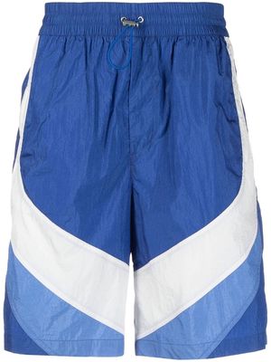MARANT colour-block shell track shorts - Blue