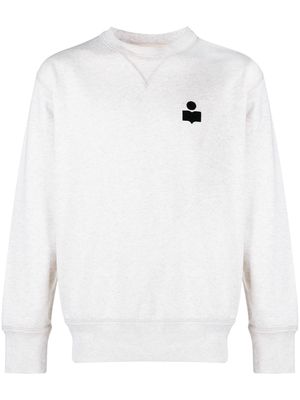MARANT crew-neck cotton-blend sweatshirt - White