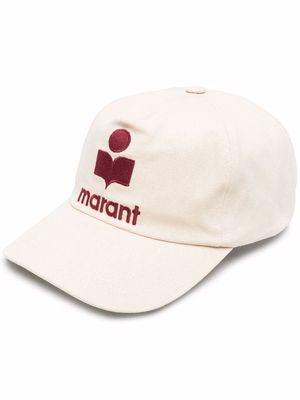 MARANT embroidered-logo cap - Neutrals
