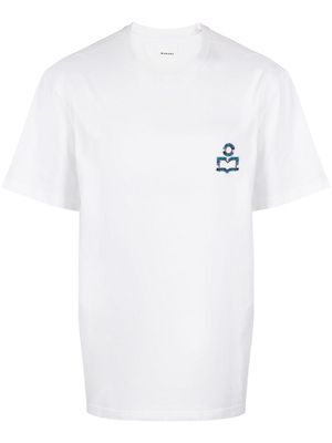 MARANT embroidered-logo cotton T-shirt - White