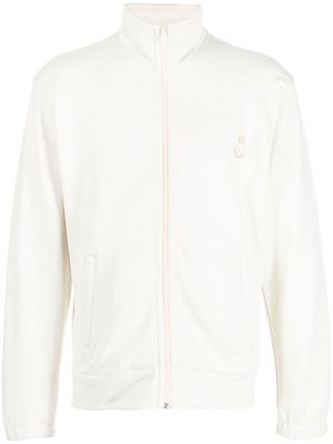 MARANT embroidered-logo zip-fastening jacket - White