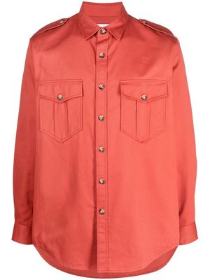 MARANT epaulettes-detailing shirt - Orange