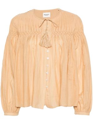 MARANT ÉTOILE Abadi pintuck-detail blouse - Neutrals