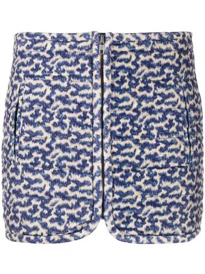 MARANT ÉTOILE abstract-pattern cotton skirt - Blue
