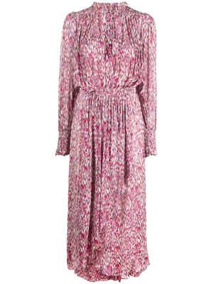 MARANT ÉTOILE abstract-pattern midi dress - Pink