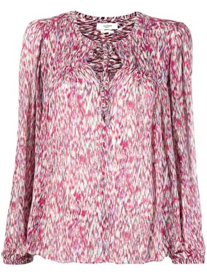 MARANT ÉTOILE abstract-print blouse - Pink