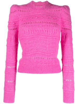 MARANT ÉTOILE Adler open-knit jumper - Pink