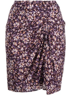 MARANT ÉTOILE Angelica floral-print miniskirt - Purple