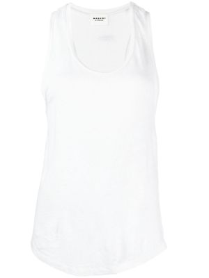 MARANT ÉTOILE Arielle linen T-shirt - White