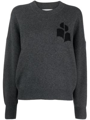 MARANT ÉTOILE Atlee intarsia-knit logo jumper - Grey