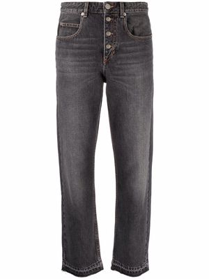 MARANT ÉTOILE Belden cropped denim jeans - Grey