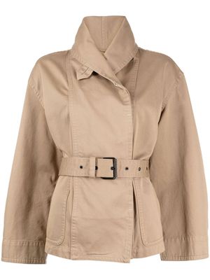 MARANT ÉTOILE belted cotton jacket - Brown