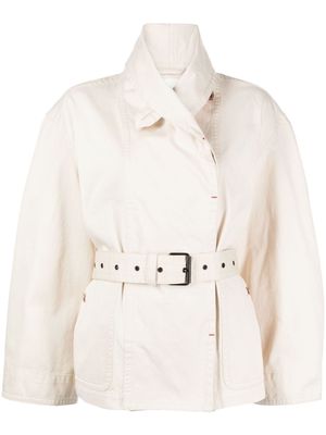 MARANT ÉTOILE belted cotton jacket - Neutrals