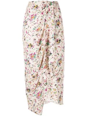 MARANT ÉTOILE Berthe floral-print skirt - Neutrals