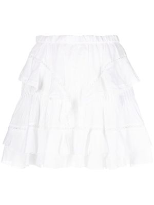 MARANT ÉTOILE broderie anglaise mini skirt - White