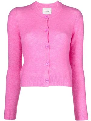 MARANT ÉTOILE brushed button-up cardigan - Pink