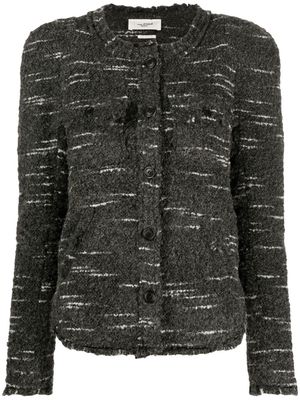 MARANT ÉTOILE button-front tweed jacket - Grey