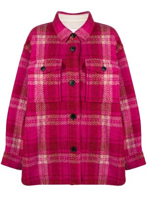 MARANT ÉTOILE button-up checked jacket - Pink