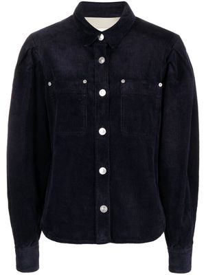MARANT ÉTOILE button-up corduroy jacket - Blue