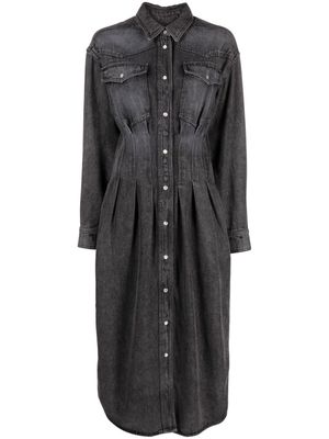 MARANT ÉTOILE button-up jeans maxi dress - Grey
