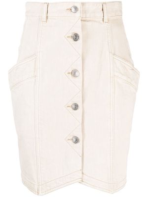 MARANT ÉTOILE buttoned-up high-waisted skirt - Neutrals