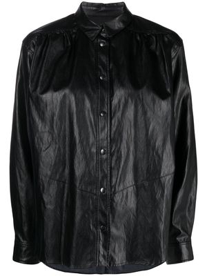 MARANT ÉTOILE Candy faux-leather shirt - Black