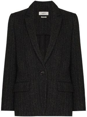 MARANT ÉTOILE Charly tweed single-breasted blazer - Black