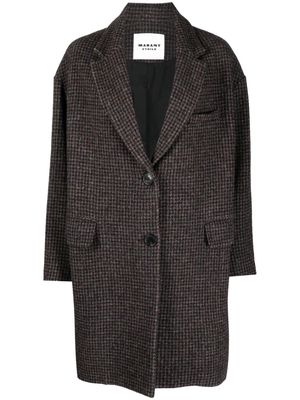 MARANT ÉTOILE checked single-breasted coat - Brown