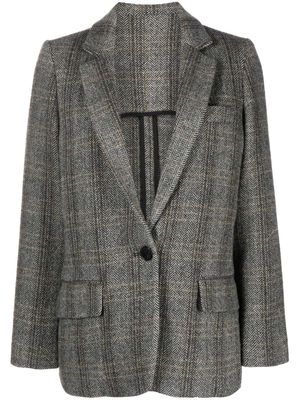 MARANT ÉTOILE checked wool single breasted blazer - Neutrals